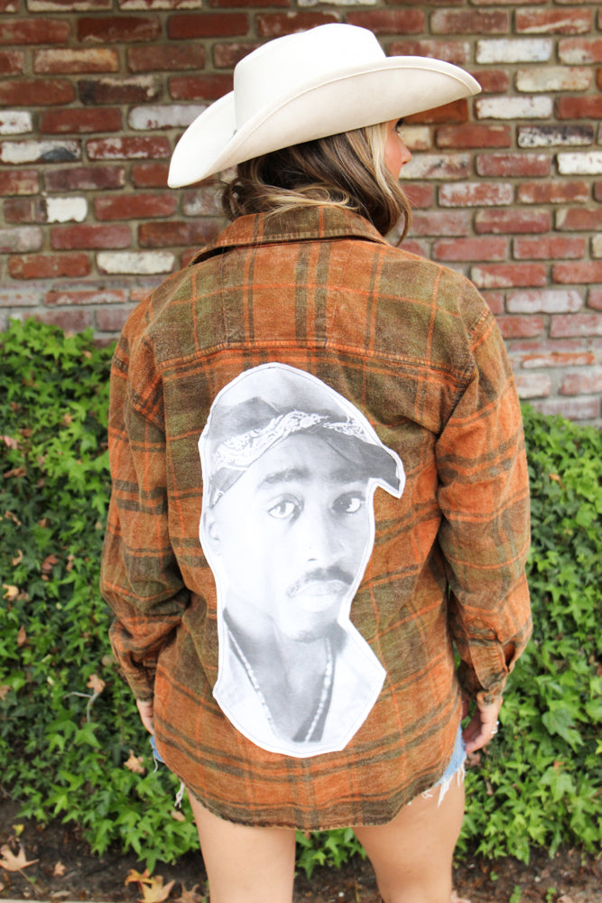 Tupac Acid Wash Flannel