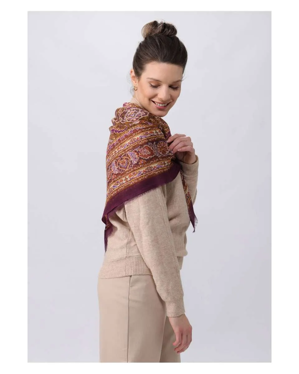 V. Fraas Tapestry Wool Square Scarf