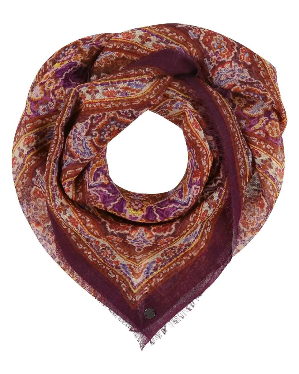 V. Fraas Tapestry Wool Square Scarf