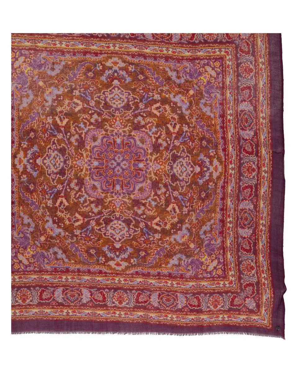 V. Fraas Tapestry Wool Square Scarf