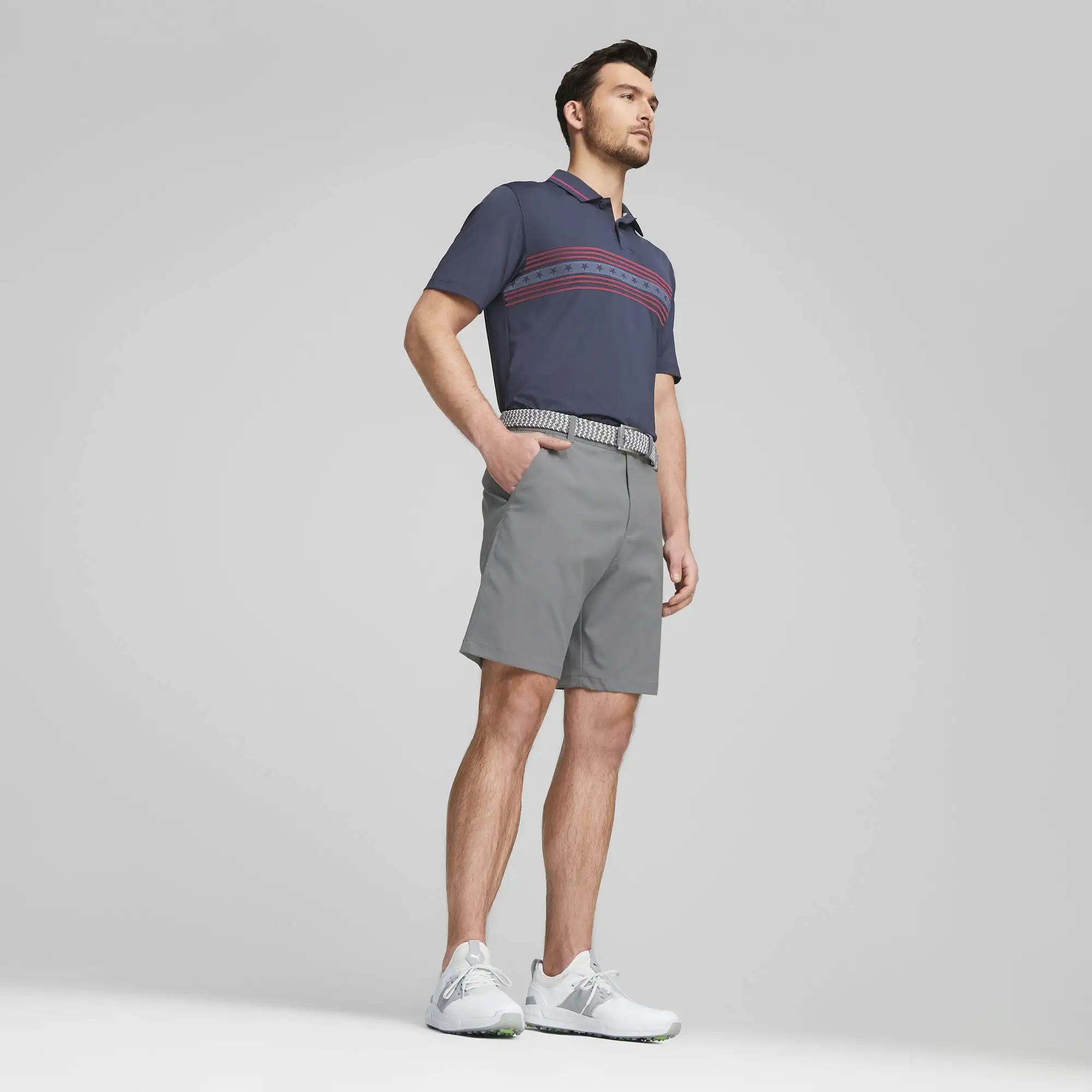 Volition Freedom Stripe Golf Polo