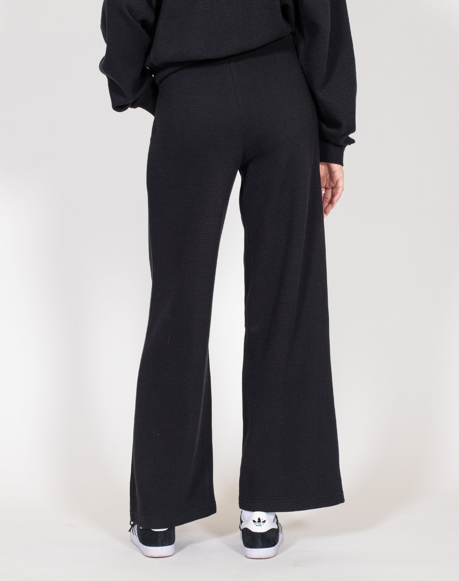 Waffle Knit Wide Leg Pant