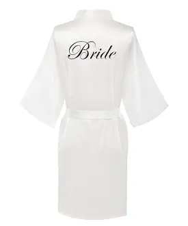 White Wedding Nightgowns - Letter Robe