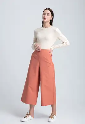 Wide Leg Straight Cut Culottes