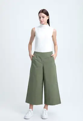 Wide Leg Straight Cut Culottes