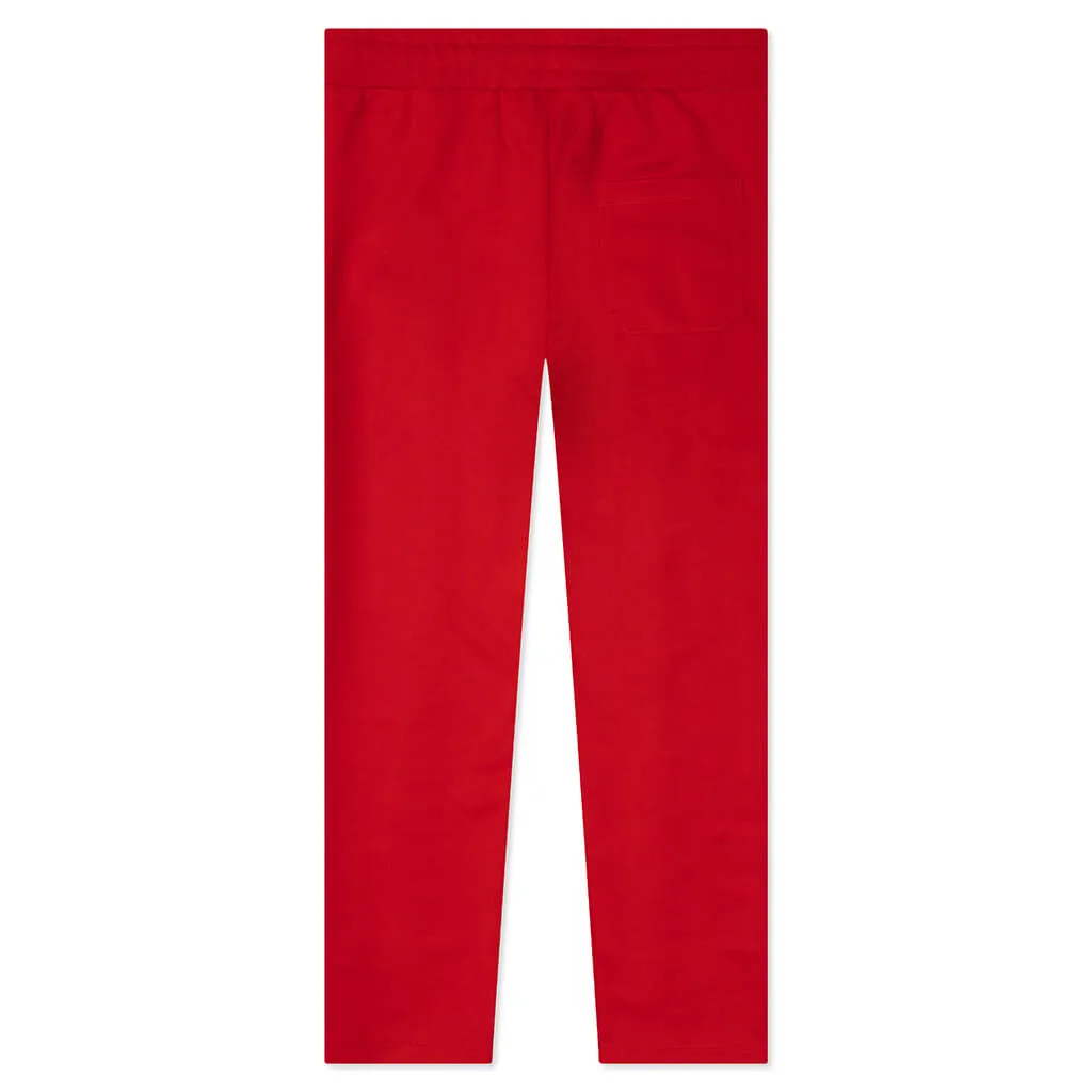 Women's Star Wide Leg Jogging Pant - Tango Red/White