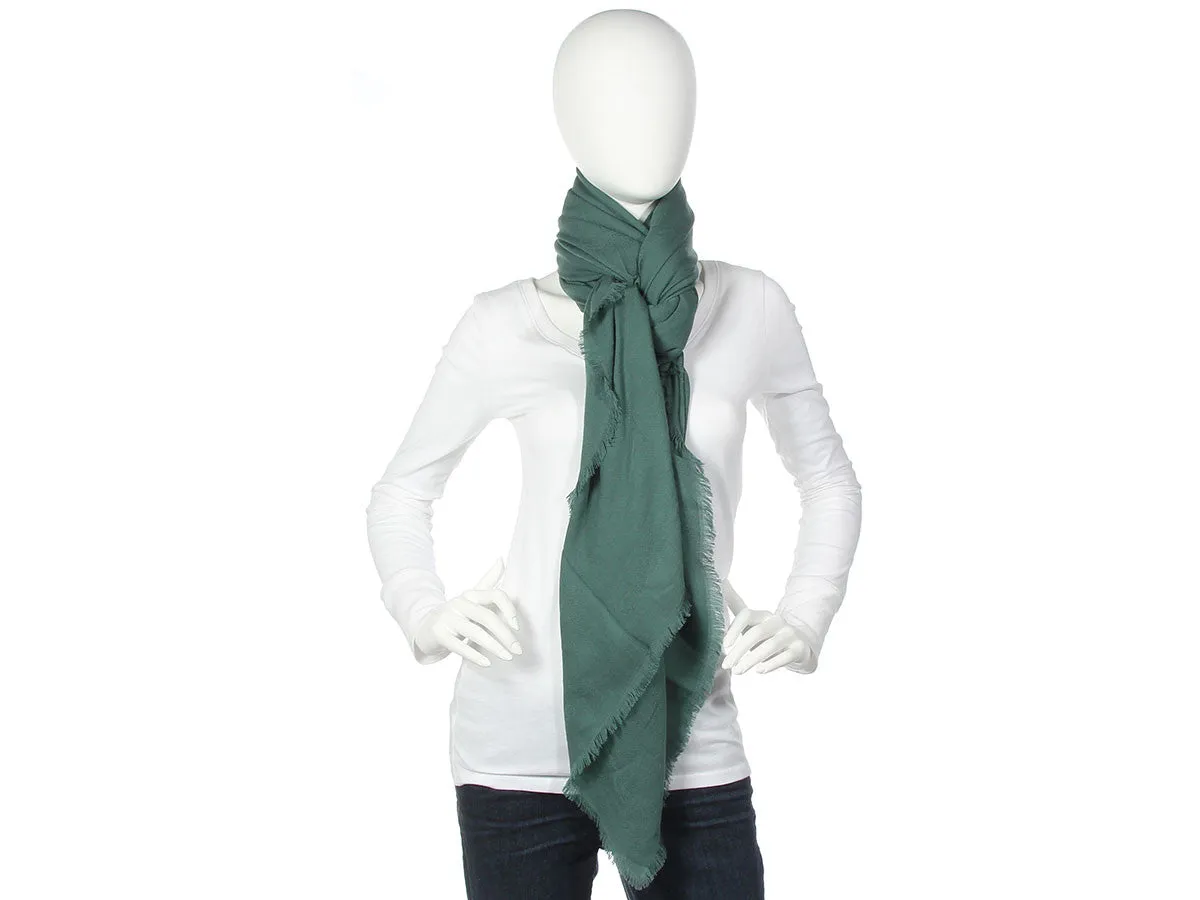 YSL Green Logo Shawl