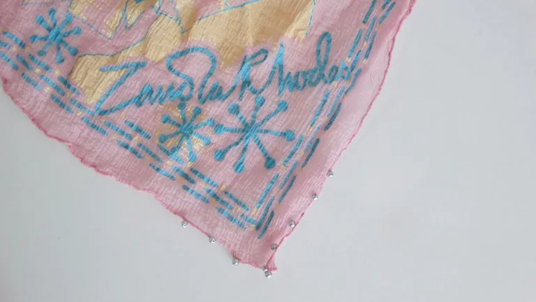 Zandra Rhodes Painted Pastel Silk Hanky